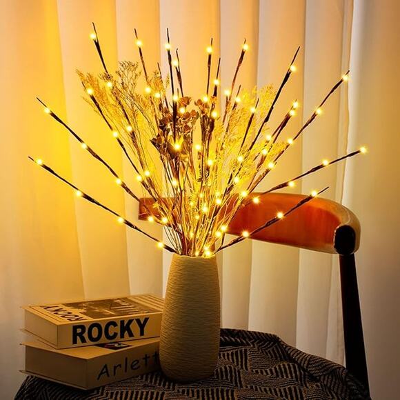 Twig Lights 3 Pack 60 LED Prelit Branches USB Plug In Decorative Vase Tree Light - Picture 1 of 6